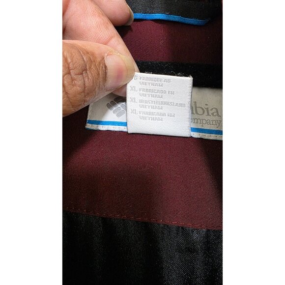 Columbia Men's Burgundy Hooded Quilted Winter Jacket Adjustable Cuffs Size XL - Picture 10 of 10